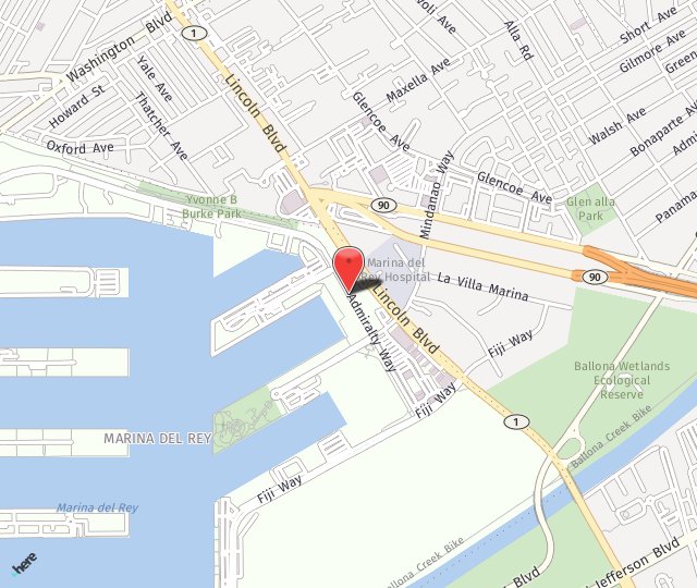 Location Map: 4640 Admiralty Way Marina Del Rey, CA 90292